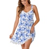 Royal Blue Floral Print