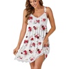 White-red Rose Print