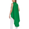 image:imageLYANER Womens Asymmetrical High Low Sleeveless Mock Neck Flowy Blouse TopsGreen