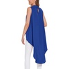 image:imageLYANER Womens Asymmetrical High Low Sleeveless Mock Neck Flowy Blouse TopsRoyal Blue