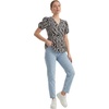 image:imageLYANER Womens Button Down V Neck Puff Short Sleeve Ruffle Peplum Cute Blouse TopsBeige