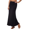 image:imageLYANER Womens Casual High Waist Solid Flare Long Maxi SkirtBlack
