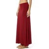 image:imageLYANER Womens Casual High Waist Solid Flare Long Maxi SkirtBurgundy