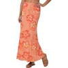 image:imageLYANER Womens Casual High Waist Solid Flare Long Maxi SkirtFloral Coral