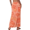 image:imageLYANER Womens Casual High Waist Solid Flare Long Maxi SkirtFloral Coral