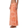image:imageLYANER Womens Casual High Waist Solid Flare Long Maxi SkirtFloral Coral