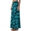 image:imageLYANER Womens Casual High Waist Solid Flare Long Maxi SkirtFloral Teal
