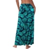 image:imageLYANER Womens Casual High Waist Solid Flare Long Maxi SkirtFloral Teal