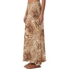 image:imageLYANER Womens Casual High Waist Solid Flare Long Maxi SkirtLeopard Khaki