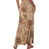 image:imageLYANER Womens Casual High Waist Solid Flare Long Maxi SkirtLeopard Khaki
