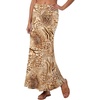 image:imageLYANER Womens Casual High Waist Solid Flare Long Maxi SkirtLeopard Khaki