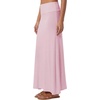 image:imageLYANER Womens Casual High Waist Solid Flare Long Maxi SkirtPink