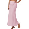 image:imageLYANER Womens Casual High Waist Solid Flare Long Maxi SkirtPink