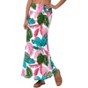 image:imageLYANER Womens Casual High Waist Solid Flare Long Maxi SkirtTropical Multicolored