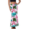 image:imageLYANER Womens Casual High Waist Solid Flare Long Maxi SkirtTropical Multicolored