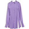 image:imageLYANER Womens Collar V Neck Blouse Long Sleeve Button Down Split Hem Long Shirt TopPurple