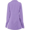 image:imageLYANER Womens Collar V Neck Blouse Long Sleeve Button Down Split Hem Long Shirt TopPurple