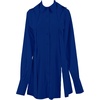 image:imageLYANER Womens Collar V Neck Blouse Long Sleeve Button Down Split Hem Long Shirt TopRoyal Blue