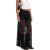 image:imageLYANER Womens Floral Lace Maxi Skirt High Waisted Flowy Sheer A Line Boho Skirts with Inner ShortsBlack