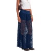 image:imageLYANER Womens Floral Lace Maxi Skirt High Waisted Flowy Sheer A Line Boho Skirts with Inner ShortsNavy Blue