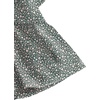 image:imageLYANER Womens Floral Print V Neck Tie Knot Ruffle Hem Short Sleeve Blouse Peplum TopDeep Green Floral
