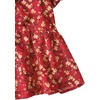 image:imageLYANER Womens Floral Print V Neck Tie Knot Ruffle Hem Short Sleeve Blouse Peplum TopRed Yellow Floral