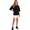 image:imageLYANER Womens Half Sleeve Jewel Neck Loose Fit Casual Blouse Top ShirtBlack