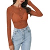 image:imageLYANER Womens Lace Long Sleeve Tops Floral Sexy Mesh Sheer Shirt See Through Undershirt TopsDark Caramel