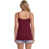 image:imageLYANER Womens Loose Square Neck Spaghetti Straps Slit Side Camisole Tank Cami TopBurgundy