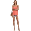 image:imageLYANER Womens Loose Square Neck Spaghetti Straps Slit Side Camisole Tank Cami TopCoral