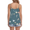 image:imageLYANER Womens Loose Square Neck Spaghetti Straps Slit Side Camisole Tank Cami TopDark Blue