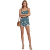 image:imageLYANER Womens Loose Square Neck Spaghetti Straps Slit Side Camisole Tank Cami TopDark Blue