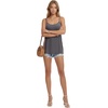 image:imageLYANER Womens Loose Square Neck Spaghetti Straps Slit Side Camisole Tank Cami TopGray
