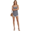 image:imageLYANER Womens Loose Square Neck Spaghetti Straps Slit Side Camisole Tank Cami TopLight Gray
