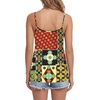 image:imageLYANER Womens Loose Square Neck Spaghetti Straps Slit Side Camisole Tank Cami TopRed