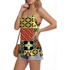image:imageLYANER Womens Loose Square Neck Spaghetti Straps Slit Side Camisole Tank Cami TopRed