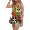 image:imageLYANER Womens Loose Square Neck Spaghetti Straps Slit Side Camisole Tank Cami TopRed