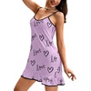 image:imageLYANER Womens Nightgown V Neck Spaghetti Strap Sleeveless Printed Nightdress SleepwearLight Purple