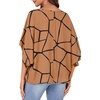 image:imageLYANER Womens Off Shoulder Tops Oversized Batwing Sleeve Loose Blouses Casual Tunic ShirtLine Coffee