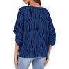 image:imageLYANER Womens Off Shoulder Tops Oversized Batwing Sleeve Loose Blouses Casual Tunic ShirtPatterned Blue