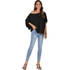image:imageLYANER Womens Off Shoulder Tops Oversized Batwing Sleeve Loose Blouses Casual Tunic ShirtPure Black