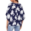 image:imageLYANER Womens Off Shoulder Tops Oversized Batwing Sleeve Loose Blouses Casual Tunic ShirtWhite Flower