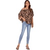 image:imageLYANER Womens Off Shoulder Tops Oversized Batwing Sleeve Loose Blouses Casual Tunic ShirtZebra Print Pink