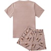 image:imageLYANER Womens Pajamas Set Summer Pjs Short Sleeve Tee and Shorts Sleepwear with PocketsBrown Bear