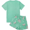 image:imageLYANER Womens Pajamas Set Summer Pjs Short Sleeve Tee and Shorts Sleepwear with PocketsKhaki Koala