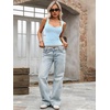 image:imageLYANER Womens Ribbed Tank Top Sexy Scoop Neck Slim Fitted Basic Sleeveless Shirt TopsBaby Blue