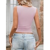 image:imageLYANER Womens Ribbed Tank Top Sexy Scoop Neck Slim Fitted Basic Sleeveless Shirt TopsDusty Pink