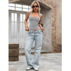 image:imageLYANER Womens Ribbed Tank Top Sexy Scoop Neck Slim Fitted Basic Sleeveless Shirt TopsGrey Heathered