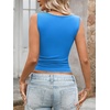 image:imageLYANER Womens Ribbed Tank Top Sexy Scoop Neck Slim Fitted Basic Sleeveless Shirt TopsRoyal Blue