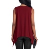 image:imageLYANER Womens Ruffle Flowy High Low Hem Sleeveless Round Neck Casual Tank TopWine Red